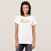 Neuroblastoma Gold Beaded Bewustmakelijkheid T-shirt (Voorkant volledig)