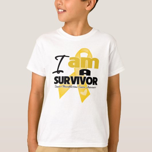 Neuroblastoma-kanker - Ik ben een overlevende T-shirt (Voorkant)