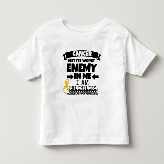 Neuroblastoma-kanker kreeg zijn ergste vijand bij  kinder shirts (Voorkant)
