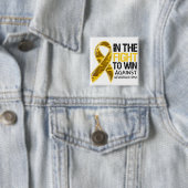 Neuroblastoma-kanker - Overwinnen Vierkante Button 5,1 Cm (In situ)