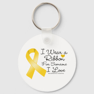 Neuroblastoma Ribbon iemand van wie ik hou Sleutelhanger