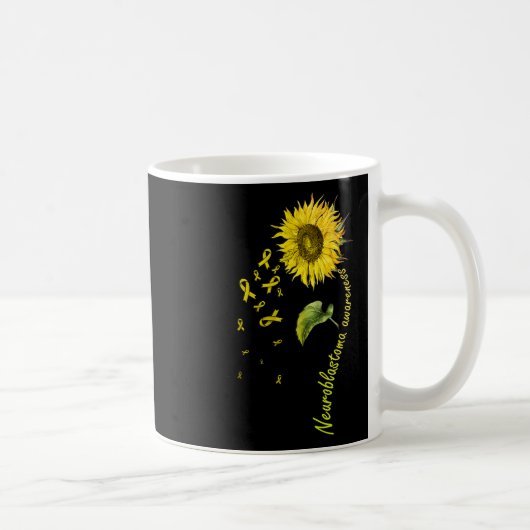 Neuroblastoom bewustzijn zonnebloem koffiemok (Rechts)