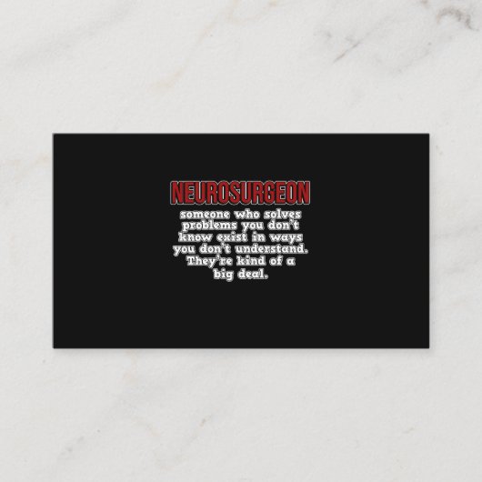 Neurochirurg Chirurgische ingreep Arts Neurologie  Informatiekaartje (Voorkant)