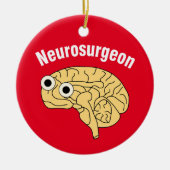 Neurochirurg hersenen keramisch ornament (Voorkant)