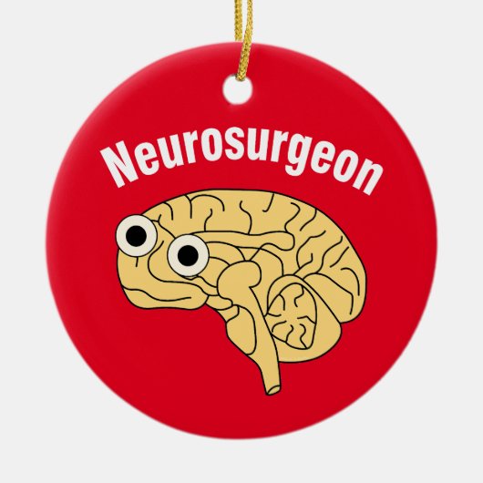 Neurochirurg hersenen keramisch ornament (Voorkant)