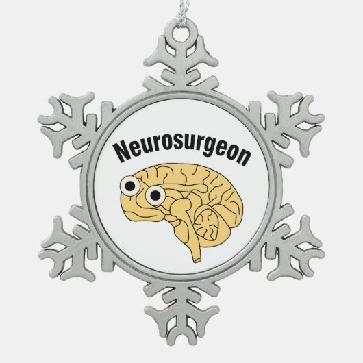 Neurochirurg hersenen tin sneeuwvlok ornament (Voorkant)