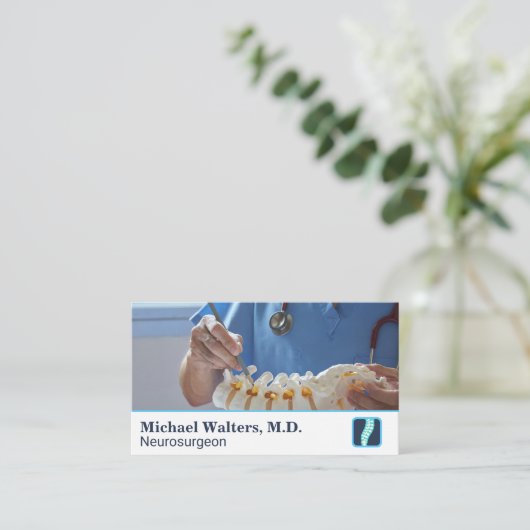 neurochirurg | Wervelkolom lumbaal display Visitekaartje (Staand voorkant)