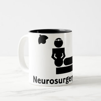 Neurochirurgie Freak Coffee Cup (wit en zwart) Tweekleurige Koffiemok