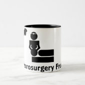 Neurochirurgie Freak Coffee Cup (wit en zwart) Tweekleurige Koffiemok (Center)