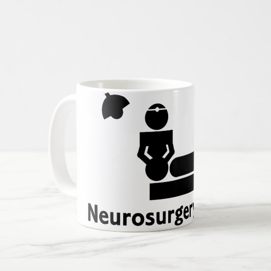 Neurochirurgie Freak Coffee Cup (wit) Koffiemok (Voorkant links)