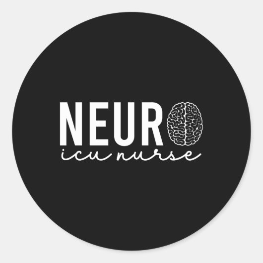 Neurochirurgie Neurologie Neuro Tech Trauma Icu St Ronde Sticker (Voorkant)