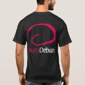 NeuroDebian is Debian (donker) T-shirt (Achterkant)