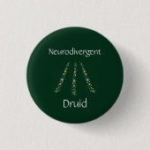 Neurodiverend Druid Ronde Button 3,2 Cm (Voorkant)