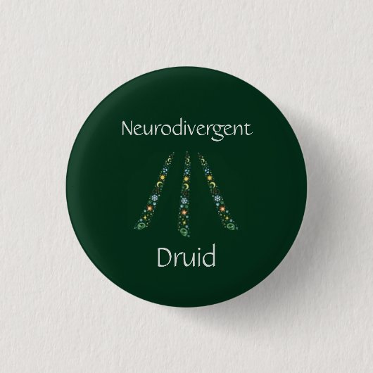 Neurodiverend Druid Ronde Button 3,2 Cm (Voorkant)