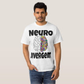 Neurodiverent Grappig Neurodiversity Brain Design T-shirt (Voorkant volledig)