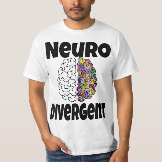 Neurodiverent Grappig Neurodiversity Brain Design T-shirt (Voorkant)