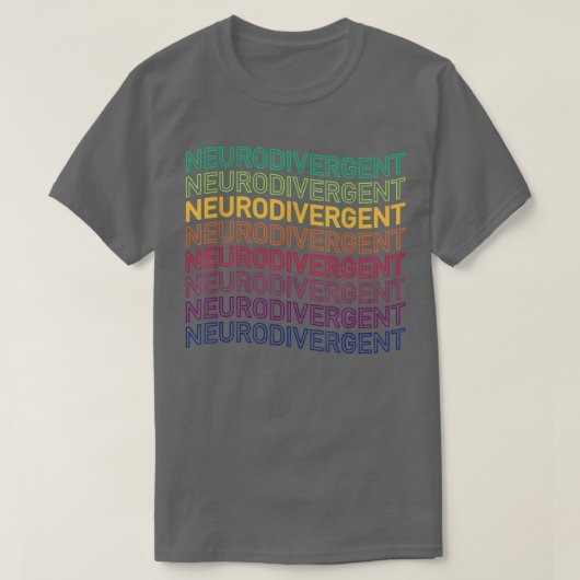 Neurodivergent ADHD ASD Aspie Autisme T-shirt (Design voorkant)