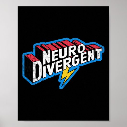 Neurodivergent ADHD Autisme Held ASS vieren Neur Poster (Voorkant)