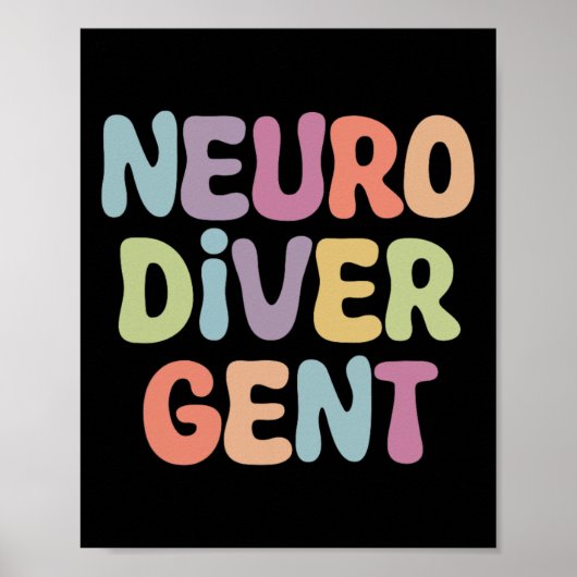 Neurodivergent autisme bewustzijn acceptatie poster (Voorkant)