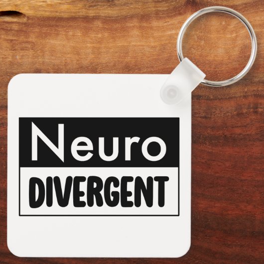 neurodivergent | Bewustzijn van neurodiversiteit Sleutelhanger (Achterkant)