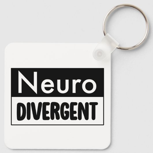 neurodivergent | Bewustzijn van neurodiversiteit Sleutelhanger (Achterkant)