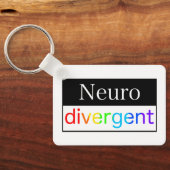 neurodivergent | Bewustzijn van neurodiversiteit Sleutelhanger (Achterkant)