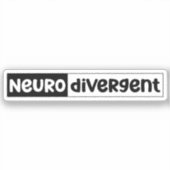 neurodivergent | Bewustzijn van neurodiversiteit Sticker (Voorkant)
