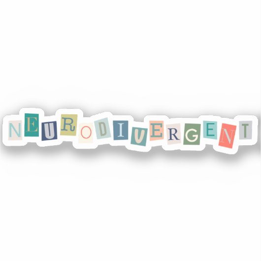 neurodivergent | Bewustzijn van neurodiversiteit Sticker (Voorkant)