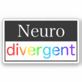 neurodivergent | Bewustzijn van neurodiversiteit Sticker (Voorkant)