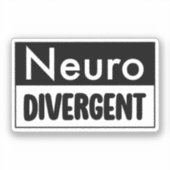 neurodivergent | Bewustzijn van neurodiversiteit Sticker (Voorkant)