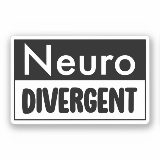 neurodivergent | Bewustzijn van neurodiversiteit Sticker (Voorkant)