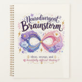 Neurodivergent Brainstorm Oneindigheidssymbool Planner (Voorkant)
