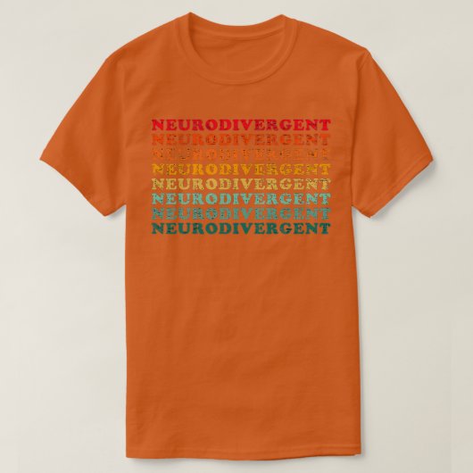  neurodivergent Embrace Neurodiversity Auti T-shirt (Design voorkant)