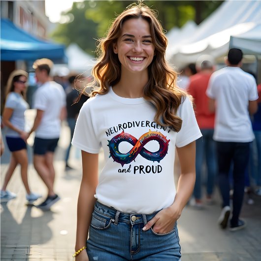 Neurodivergent en trots Autisme Bewustzijn T-shirt