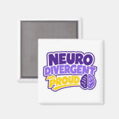 Neurodivergent en Trots Brein Magneet (Voorkant / Achterkant)