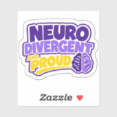 Neurodivergent en Trots Hersensticker Sticker (Vel)