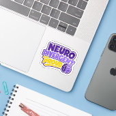 Neurodivergent en Trots Hersensticker Sticker (Laptop met iPhone)