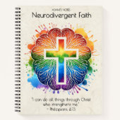 Neurodivergent Geloof - Regenboog Hersenen Notitieboek (Voorkant)