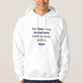 Neurodivergent Humor | Brain Runs Marathons ADHD Hoodie