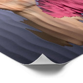 Neurodivergent kind meisje met roze hoofdtelefoon  poster (Hoek)