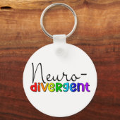 neurodivergent | Neurodiversity Awareness Rainbow Sleutelhanger (Achterkant)