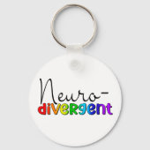 neurodivergent | Neurodiversity Awareness Rainbow Sleutelhanger (Achterkant)
