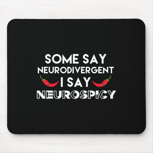 Neurodivergent Neurospicy ADHD Fun Neurodiversitei Muismat (Voorkant)