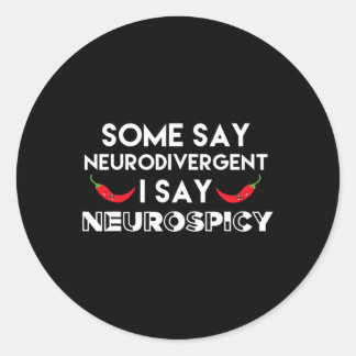 Neurodivergent Neurospicy ADHD Fun Neurodiversitei Ronde Sticker