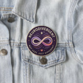 Neurodivergent. Niet minder. Gewoon anders Stateme Ronde Button 7,6 Cm (In situ)