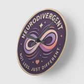 Neurodivergent. Niet minder. Gewoon anders Stateme Ronde Klok (Hoek)