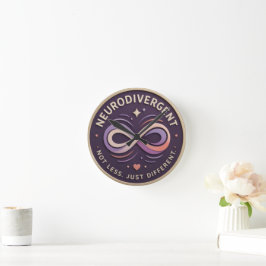 Neurodivergent. Niet minder. Gewoon anders Stateme Ronde Klok