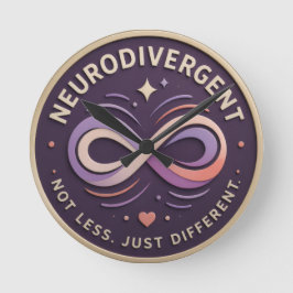 Neurodivergent. Niet minder. Gewoon anders Stateme Ronde Klok