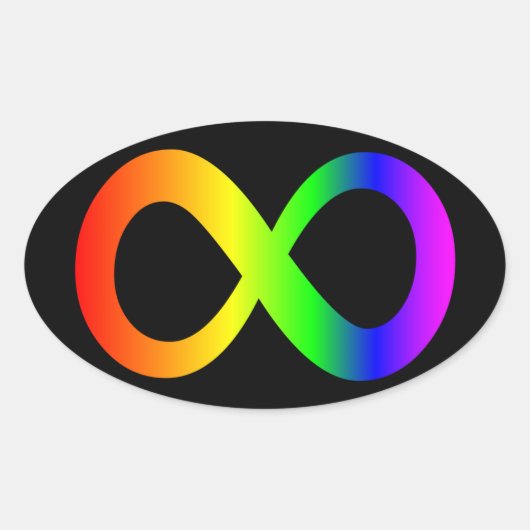 neurodivergent ovale sticker (Voorkant)