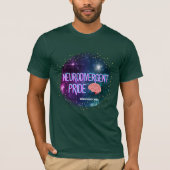 NeuroDivergent Pride Space Brain Shirt (Voorkant)
